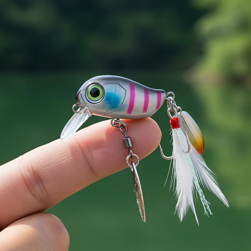 Fishing Lure Spoon - Rotierender Spinner-Löffel-Angelköder, Micro-Tappy-Metall-Pailletten, 3,8 cm, 5