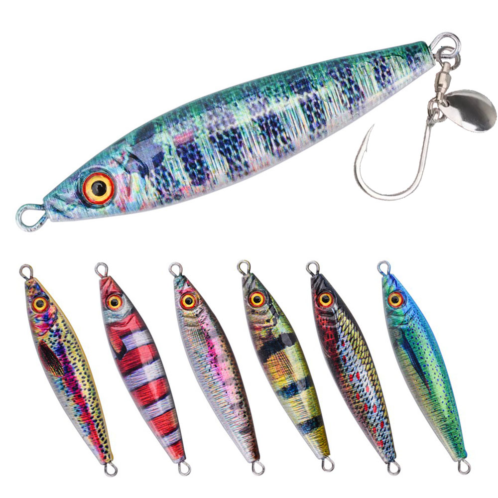Fishing Lure Buzzbait - Metall-Jig-Köder mit Spinnblatt für Salzwasser, Slow