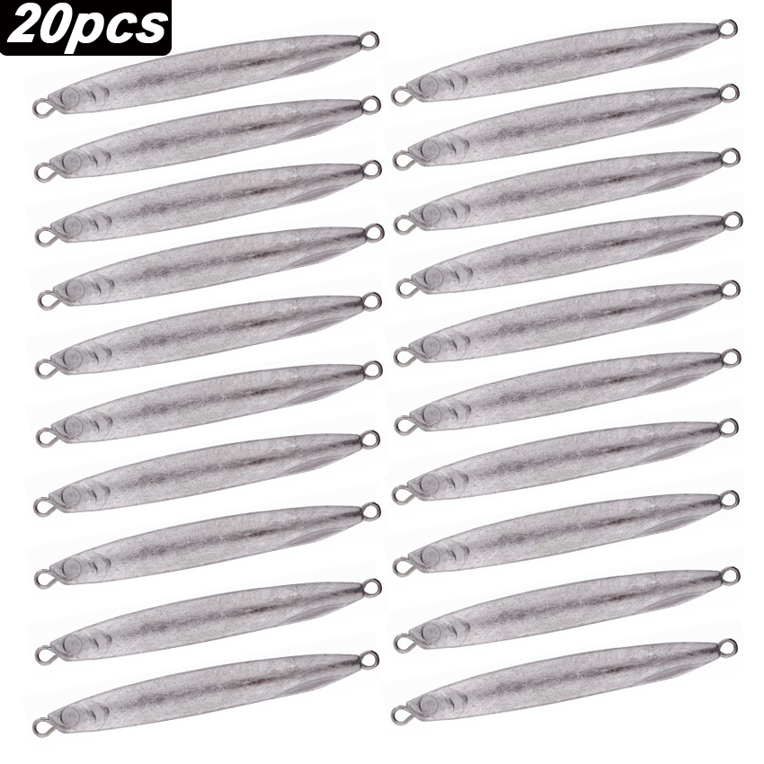 20 stücke Blank Metall Jig Sho – Fishing Lure Spoon Bewertung und Preis